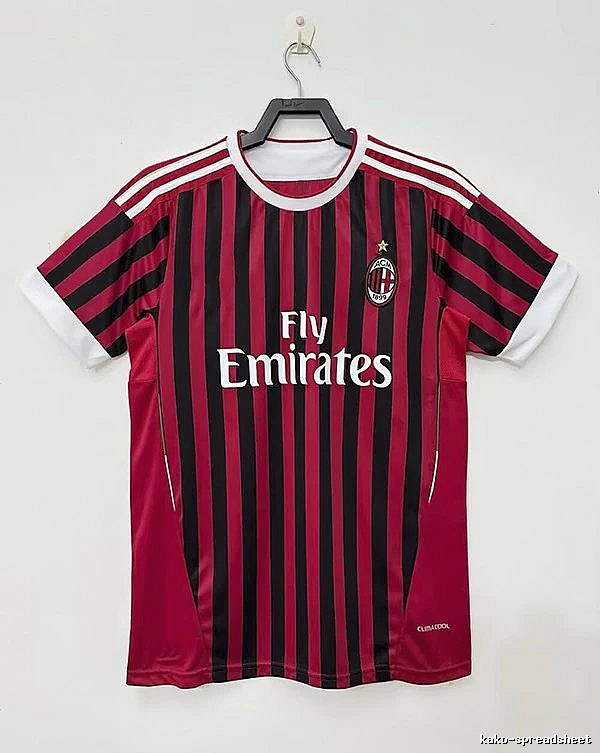 AC Milan Urban Retro soccer jersey Red Black Striped with Statement Pattern