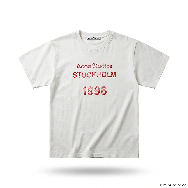 Acne Studios minimalist style white T-shirt