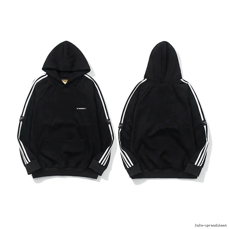 Adidas classic three - stripe black sweatshirt