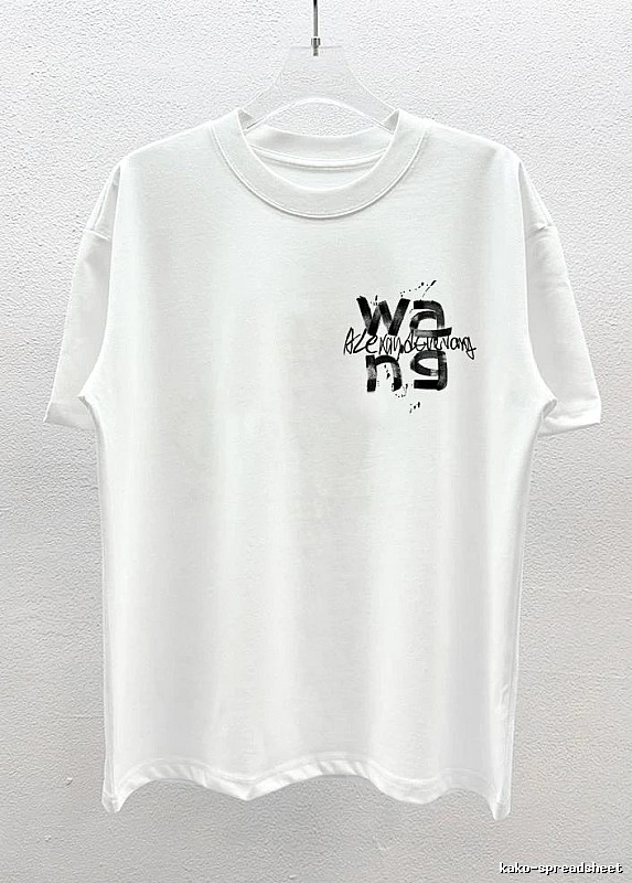 Alexander Wang Ink Wash Print Street Style White T-Shirt