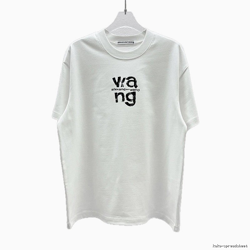 Alexander Wang Letter Print Streetwear White T-Shirt
