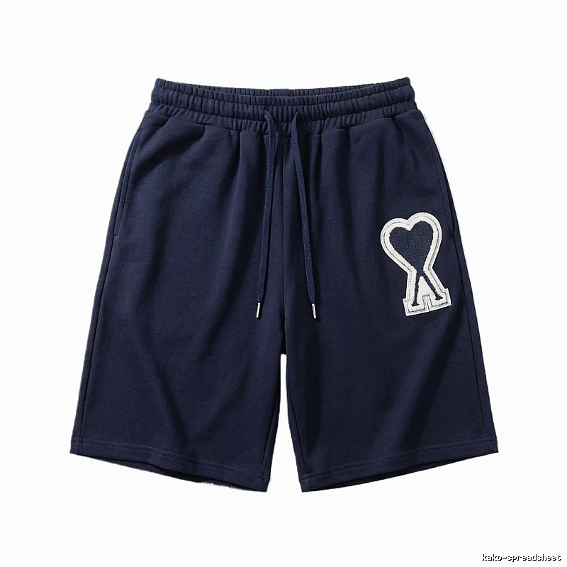 AMI Embroidered Heart Casual Shorts