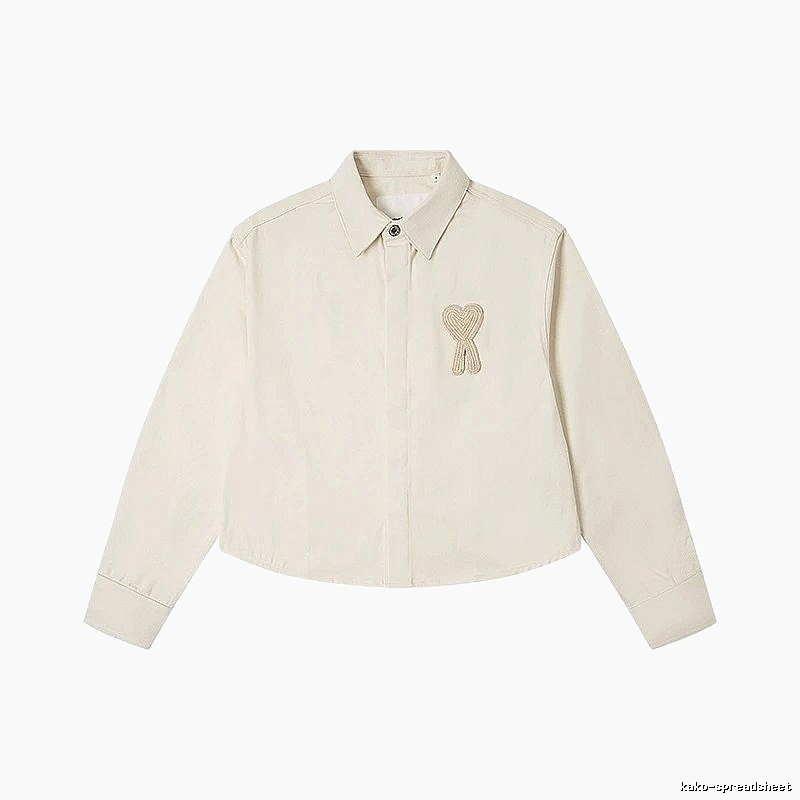 AMI embroidered love style white shirt