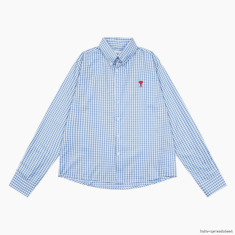 AMI Love Blue Checkered Shirt