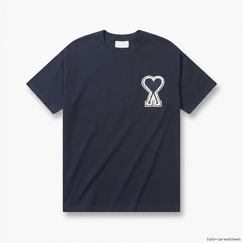 AMI Love Embroidery Simple Style T-shirt