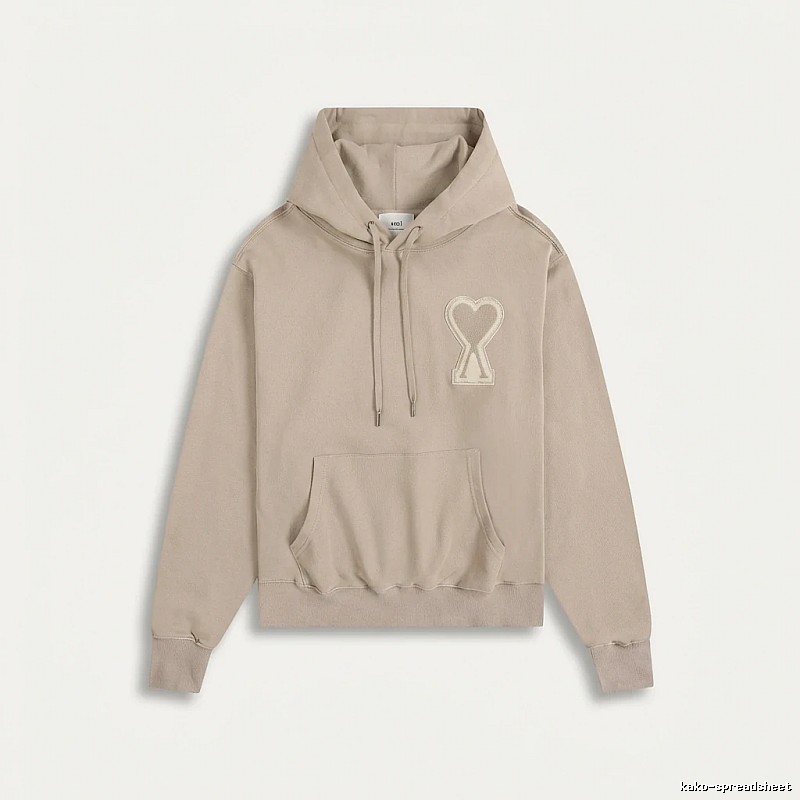AMI Love Trend Brand Beige Sweatshirt