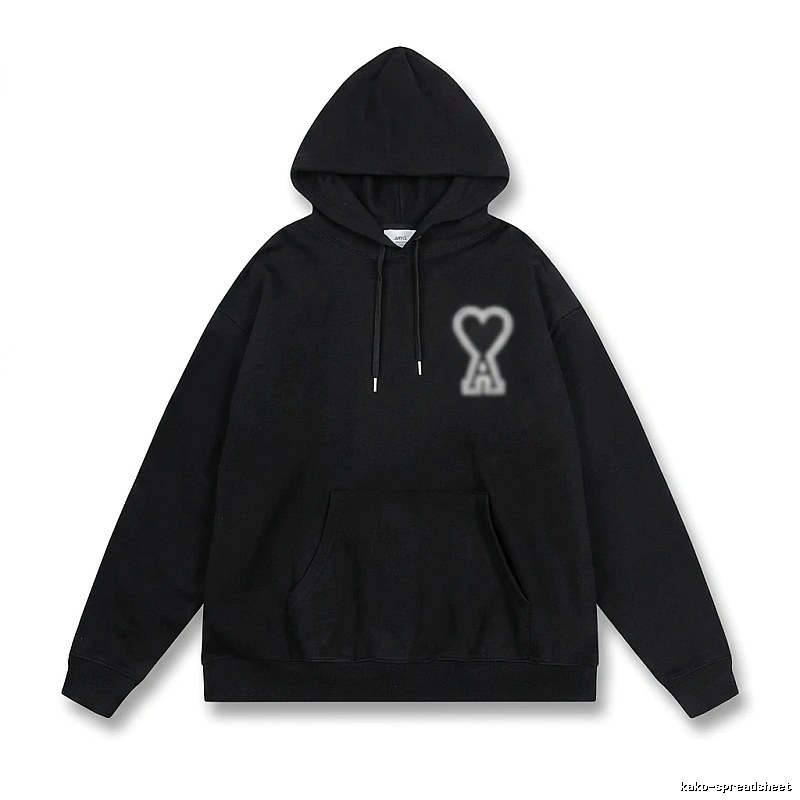 AMI Love Trendy Black Hoodie