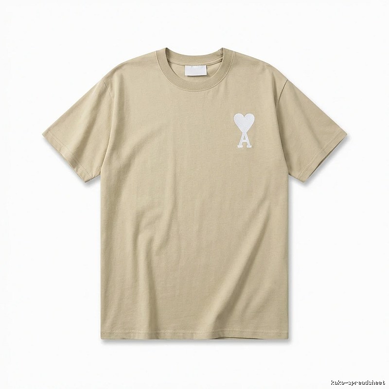 AMI minimalist style beige T-shirt