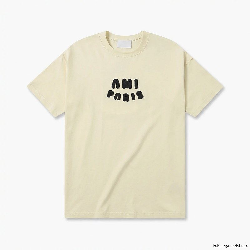 AMI Paris Casual Style Off-White T-shirt