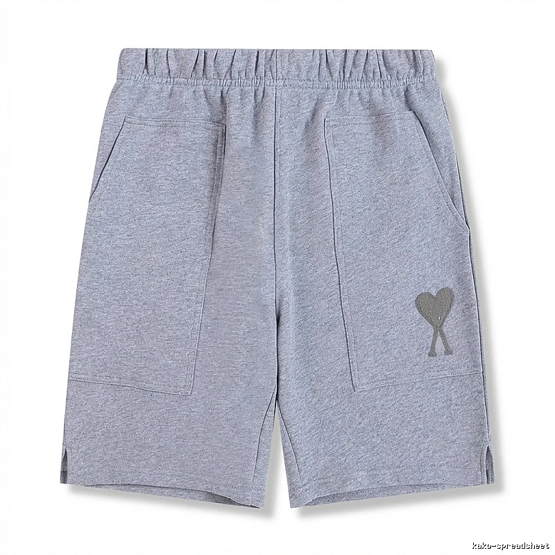 AMI pattern casual gray shorts
