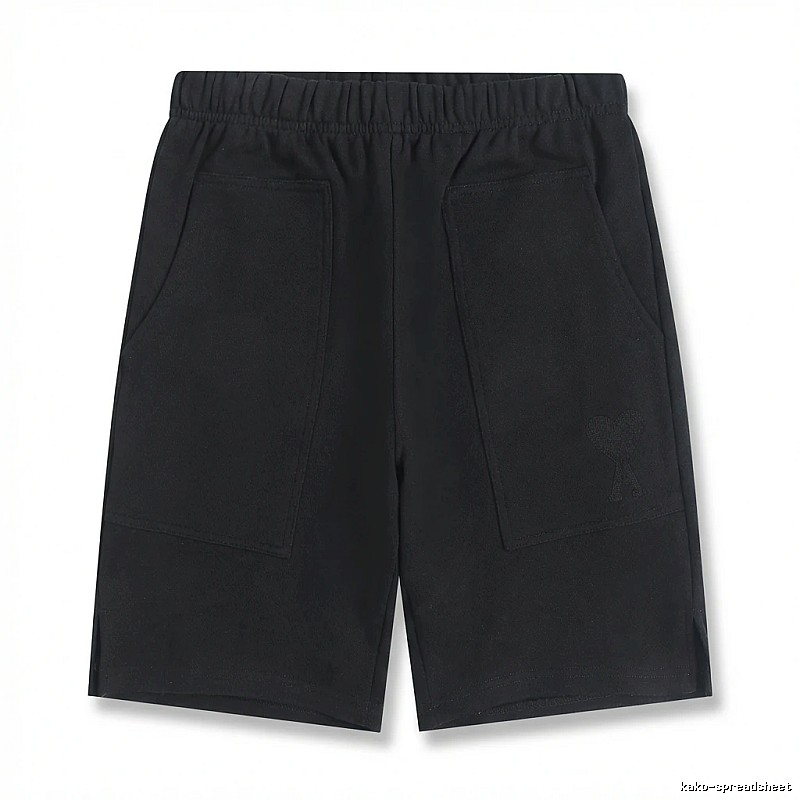 AMI Workwear Style Black Shorts