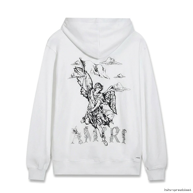 AMIRI Angel Print White Sweatshirt