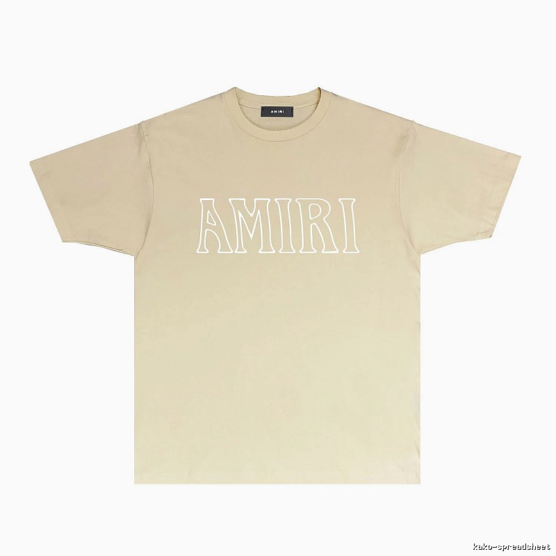 AMIRI Basic Style Simple Beige T-shirt