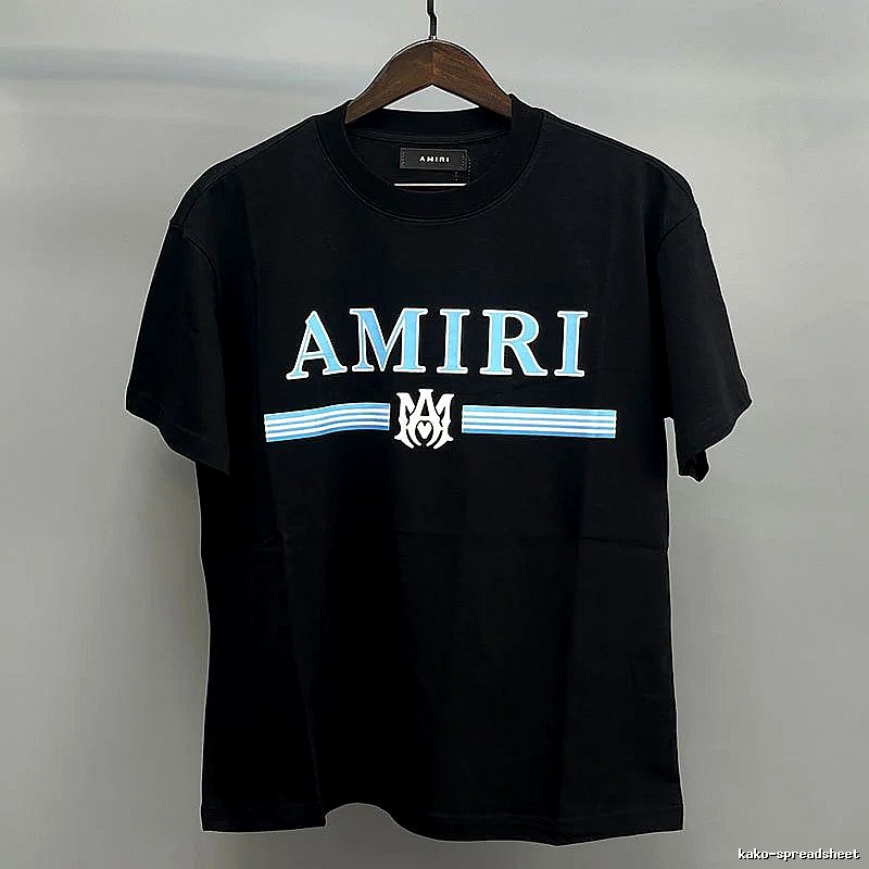 Amiri Black Blue Records Graphic T-Shirt Clean Finish
