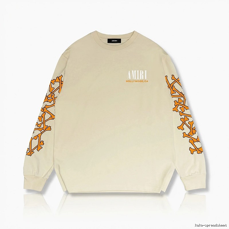 AMIRI Bone Pattern Trendy Cool Beige Sweatshirt