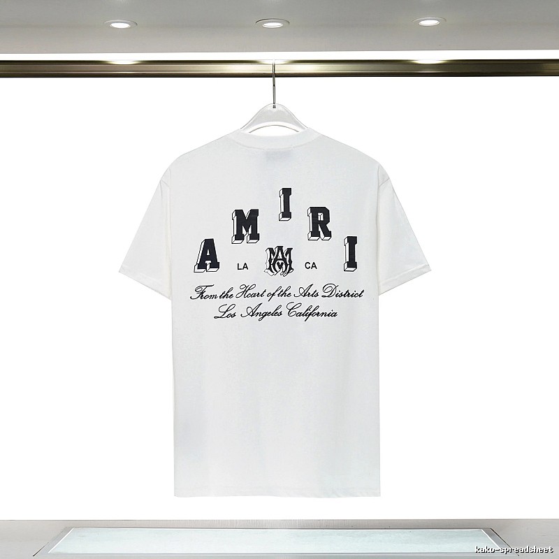 Amiri Daily Graphic T-shirt White Blue Amiri with Visual Detail