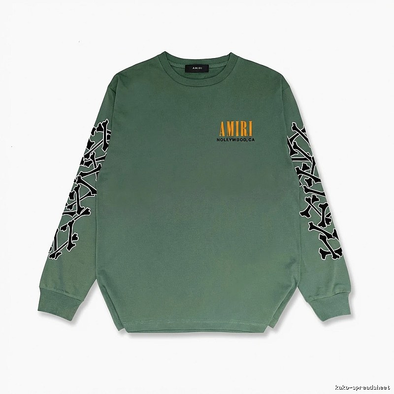 AMIRI Dark Style Olive Green Sweatshirt