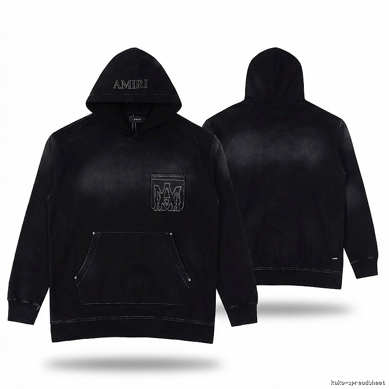 AMIRI distressed black hoodie
