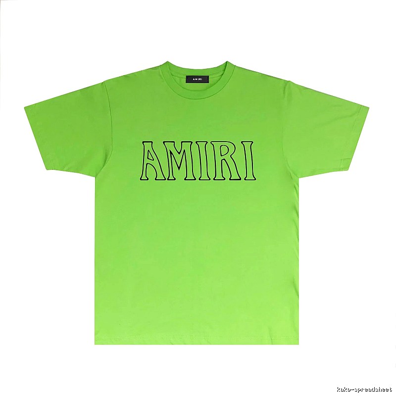 AMIRI Fluorescent Green Simple T-shirt