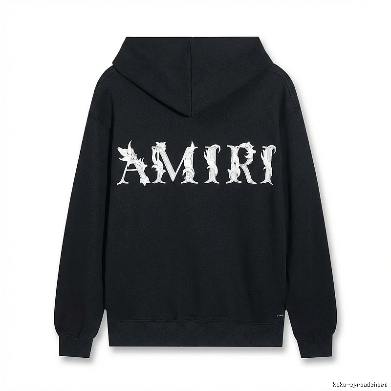 AMIRI letter-style black hoodie