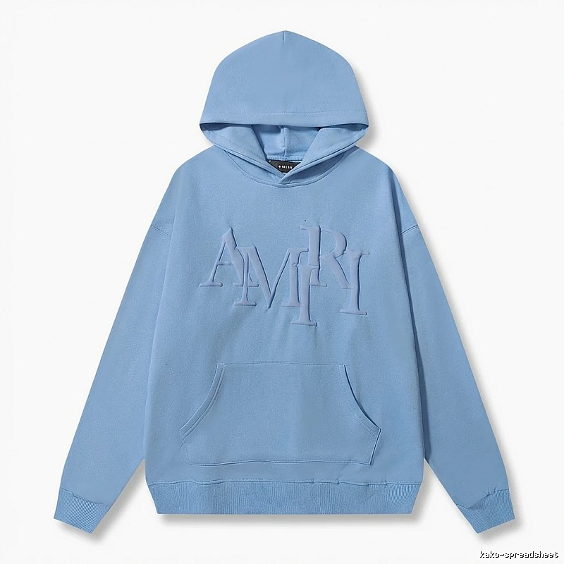 AMIRI Letter Style Light Blue Sweatshirt