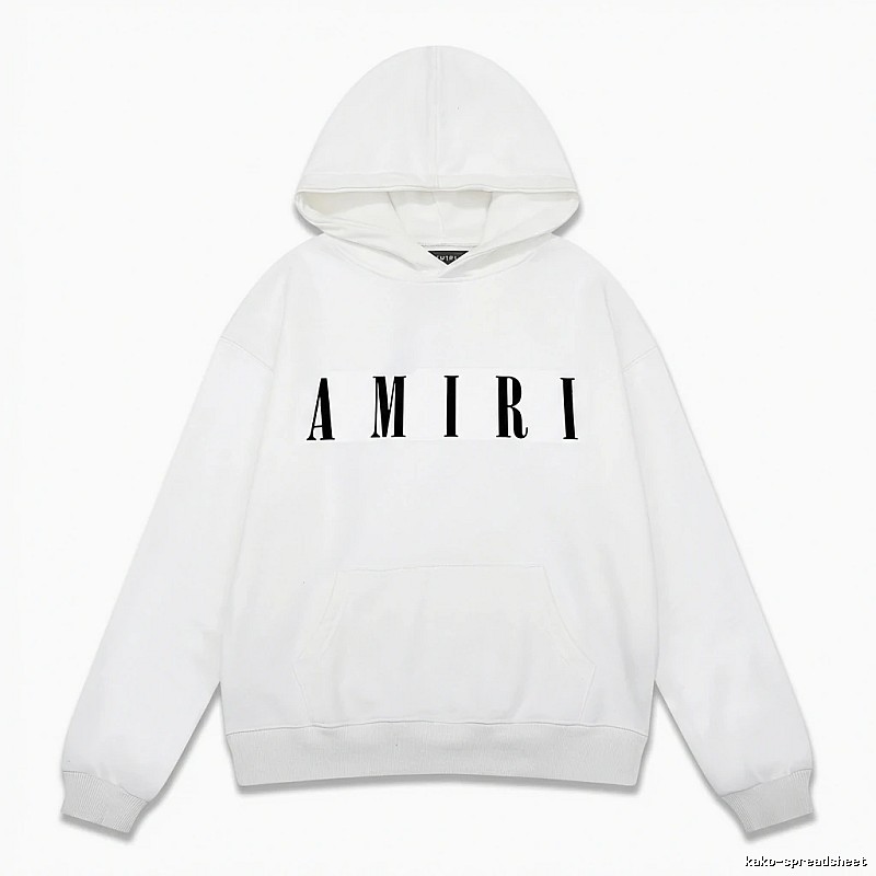 AMIRI minimalist style white hoodie