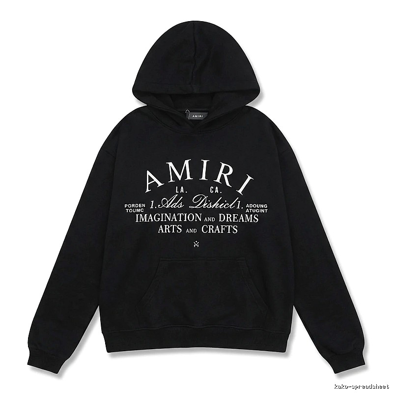 AMIRI retro-style black hoodie