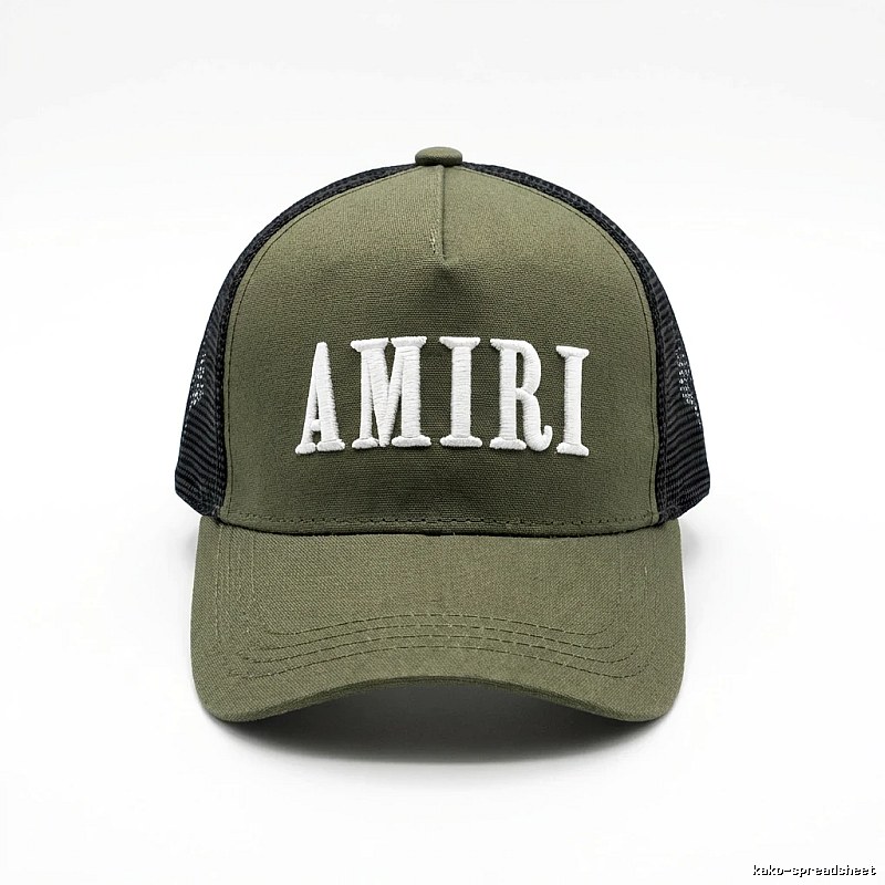 AMIRI Retro Style Olive Green Hat