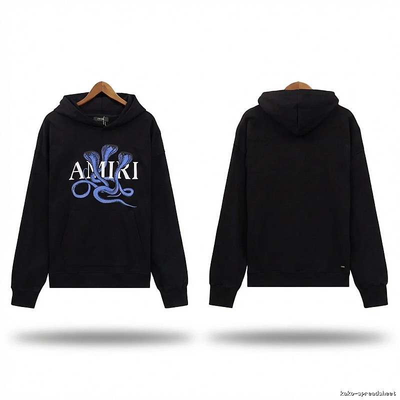 AMIRI Snake Pattern Trendy and Cool Black Sweatshirt