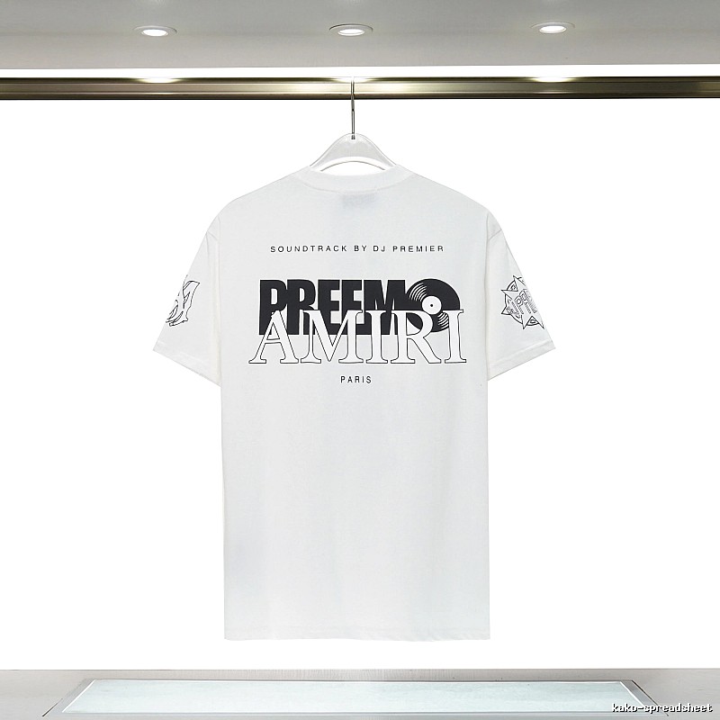 Amiri Sport Graphic T-shirt White Blue Amiri for Warm Weather
