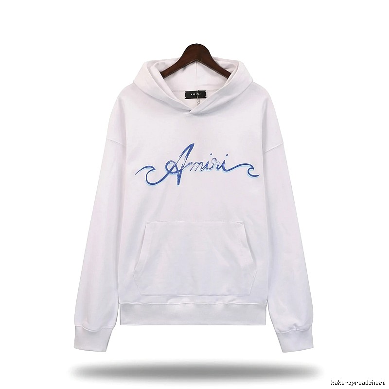 AMIRI white minimalist hoodie