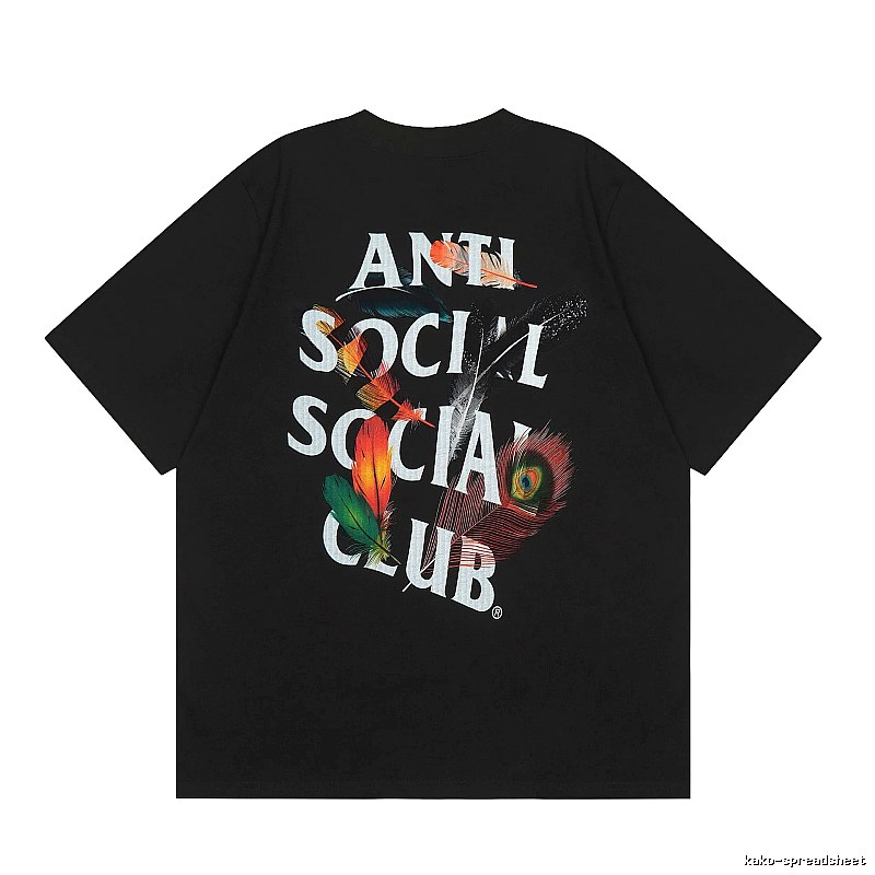 Anti Social Social Club Resort Logo T-shirt Black Orange Anti for Travel Looks