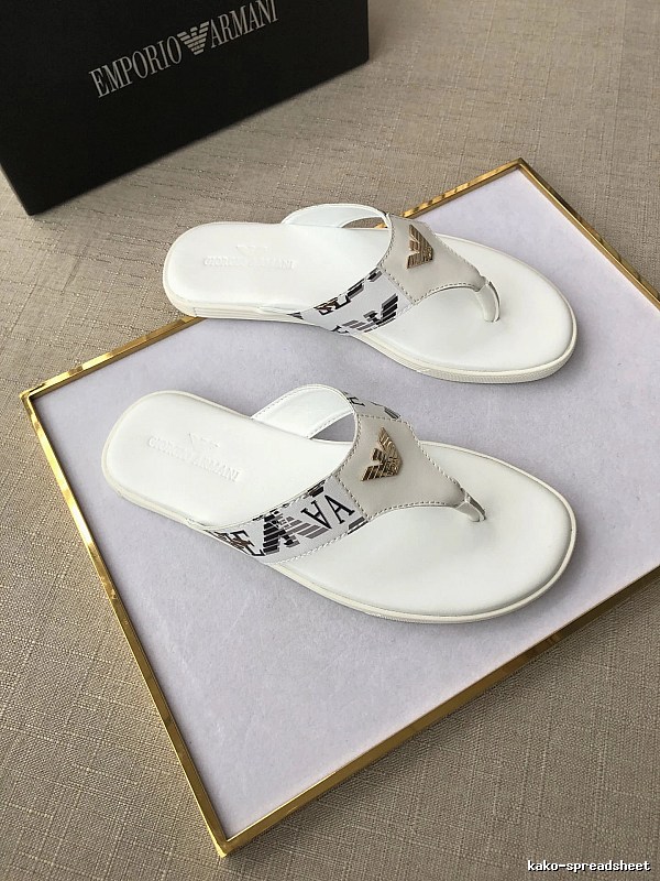 Armani Eagle Logo Casual Style White Flip-flops