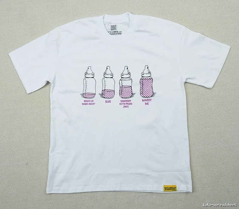AwfulLot Bottle Print Street Style White T-Shirt