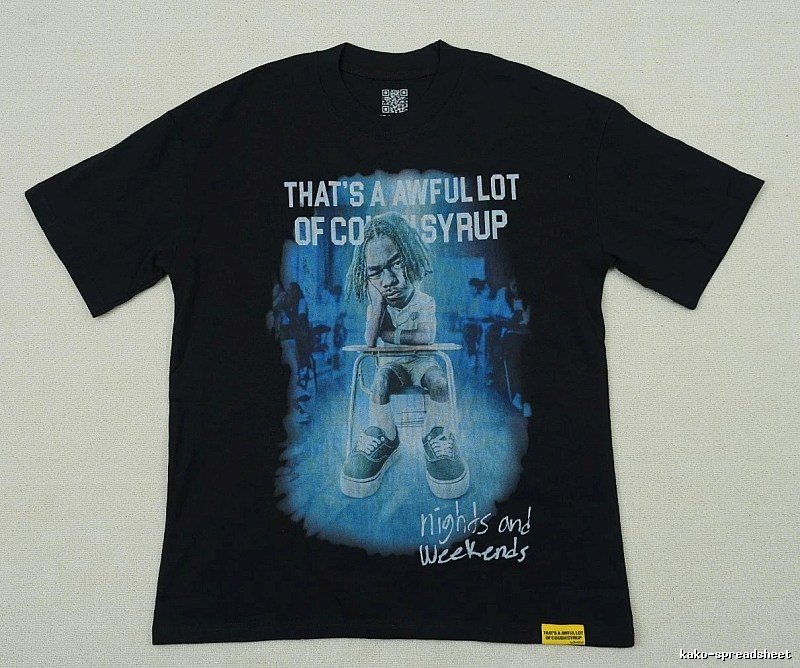 AwfulLot Portrait Print Street Style Black Short-sleeve T-shirt