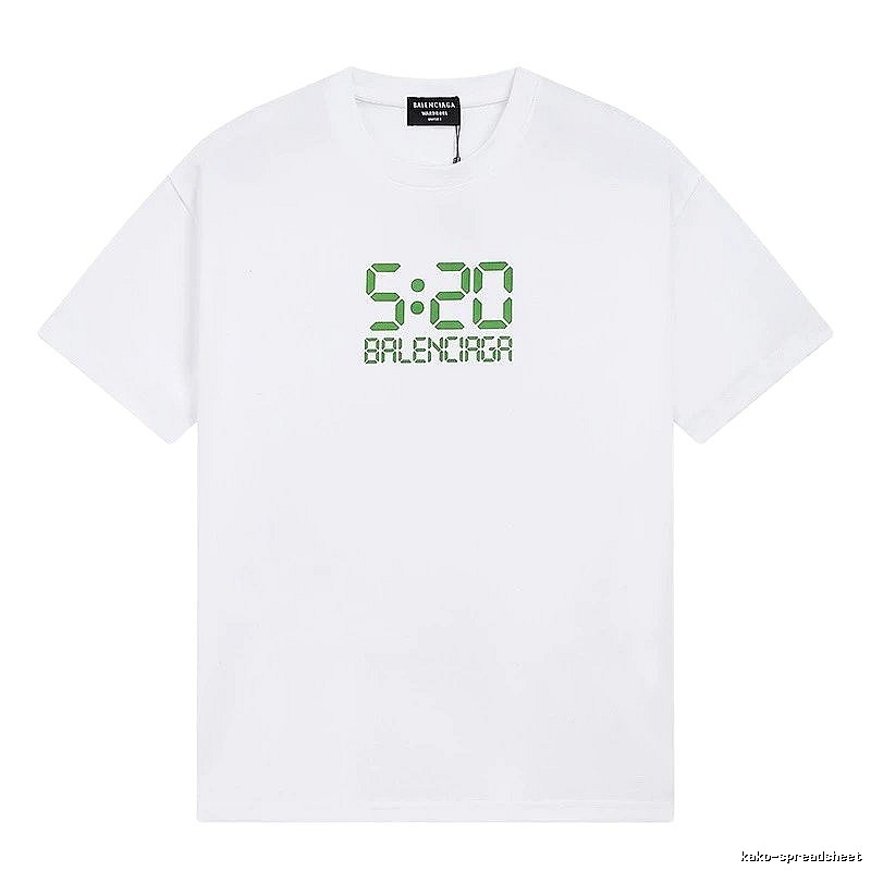 Balenciaga 5:20 Printed Trendy White T-Shirt