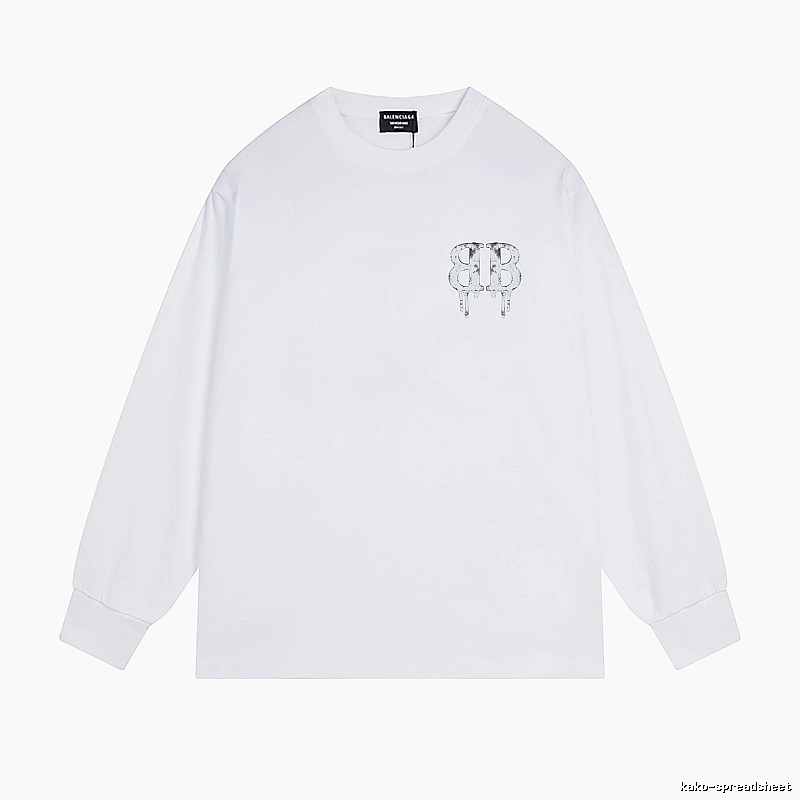 Balenciaga BB-style white sweatshirt