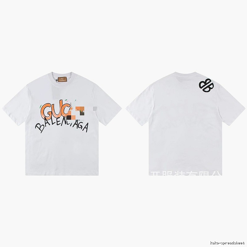 Balenciaga Co-branded Graffiti Street Style White T-shirt