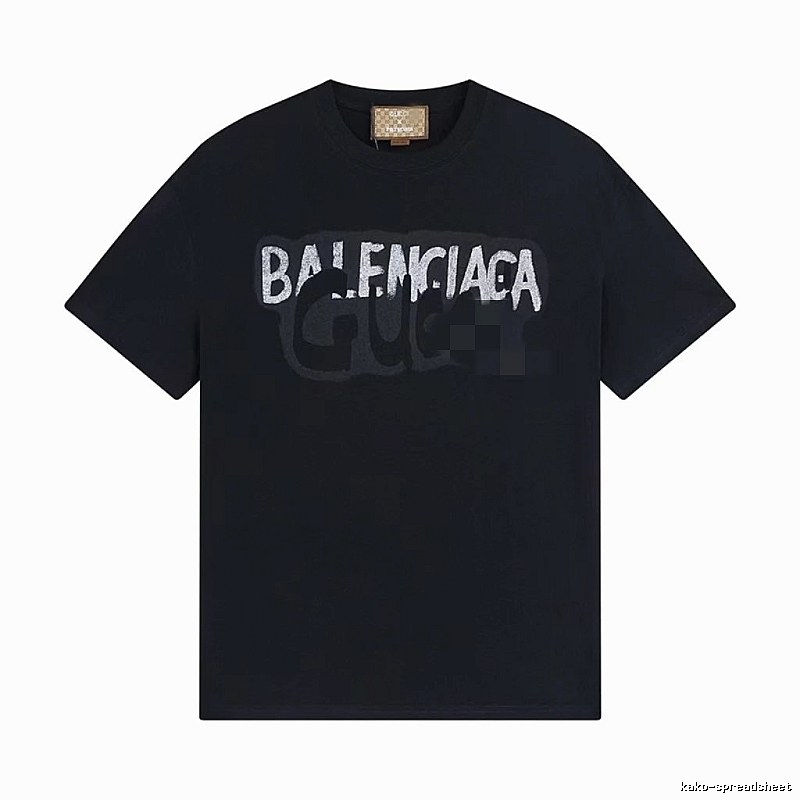 Balenciaga Co-branded Graffiti-style Black T-Shirt