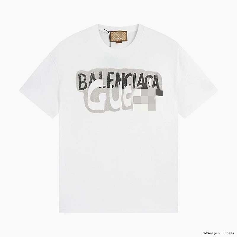 Balenciaga Co-branded Graffiti-style White T-Shirt