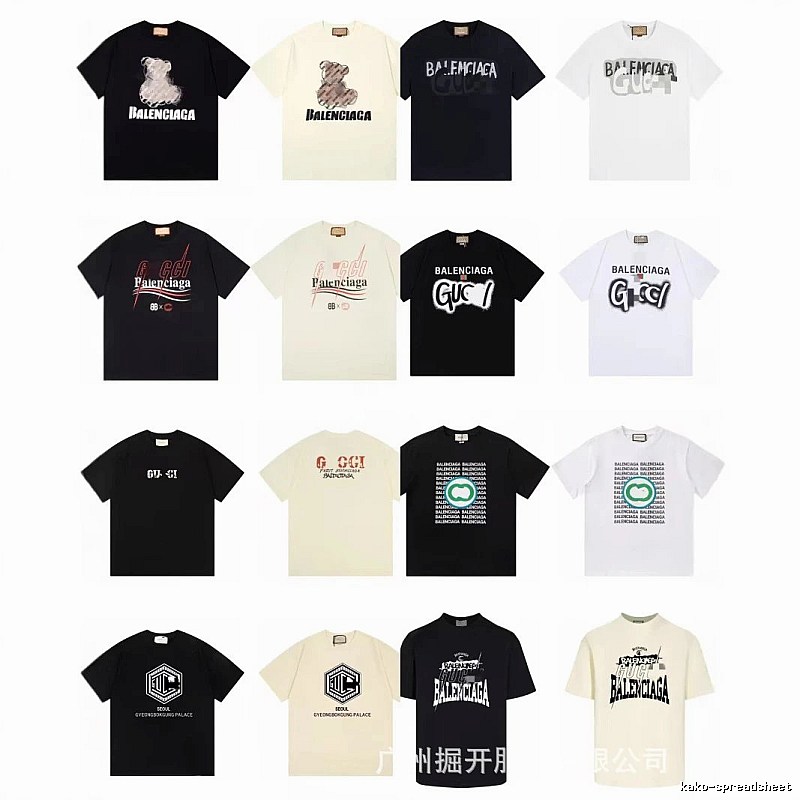 Balenciaga Co-branded Trendy Street Style Multi-color Short-sleeve T-shirt