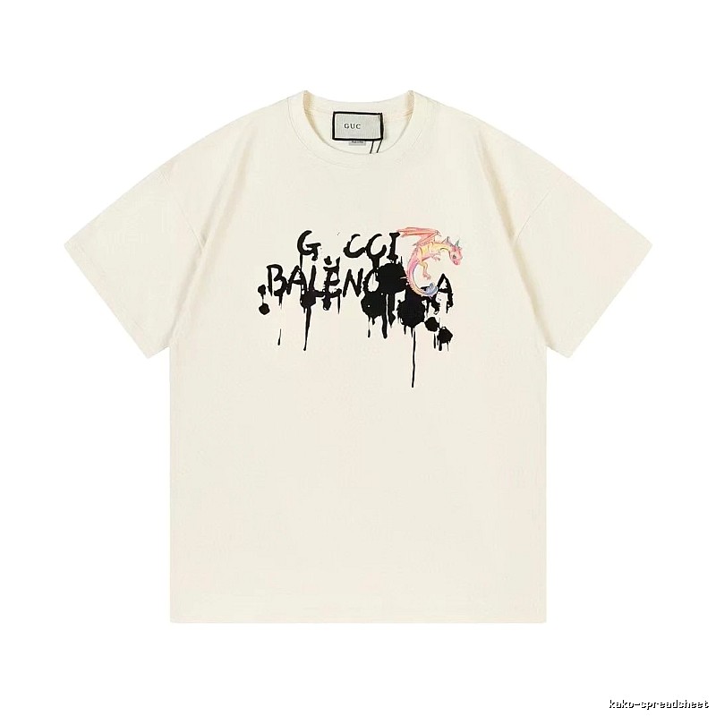 Balenciaga Graffiti Collaboration Street Style Off-White T-Shirt