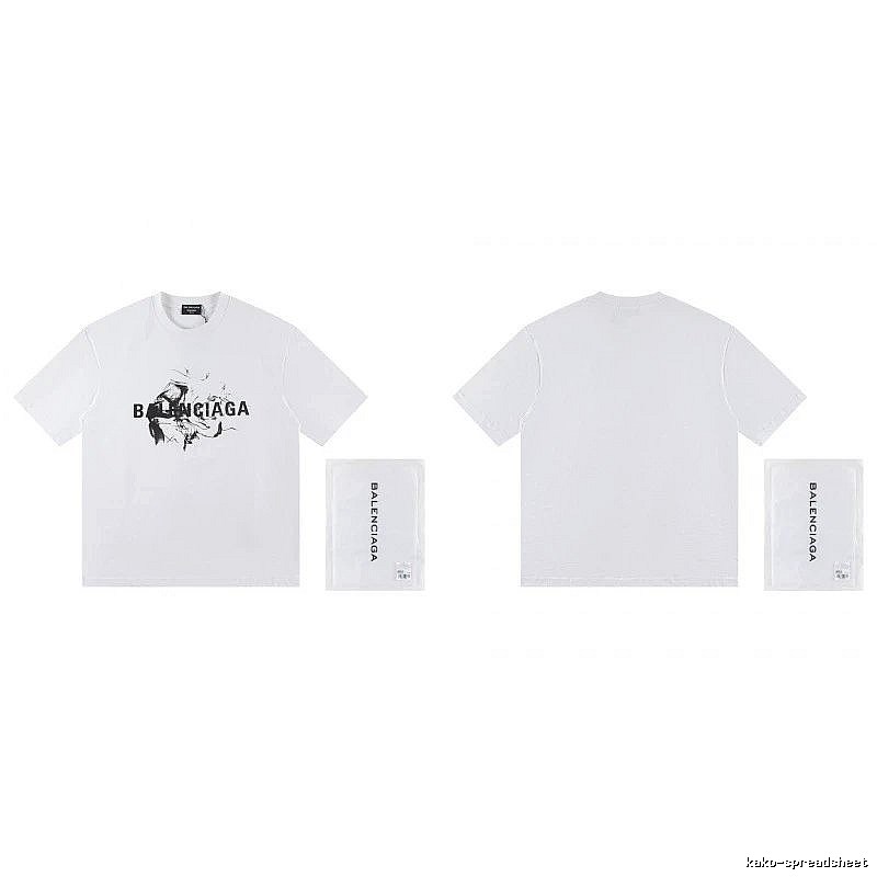 Balenciaga Graffiti Print Street Style White T-Shirt