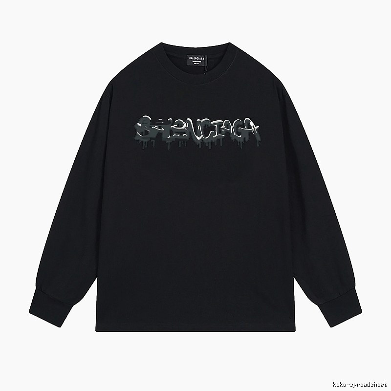 Balenciaga graffiti-style black long-sleeve