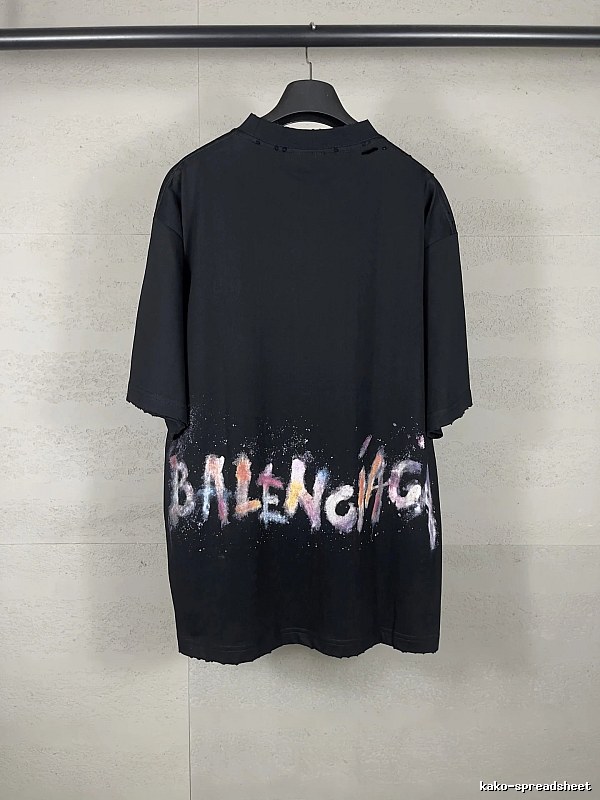 Balenciaga graffiti-style black T-shirt