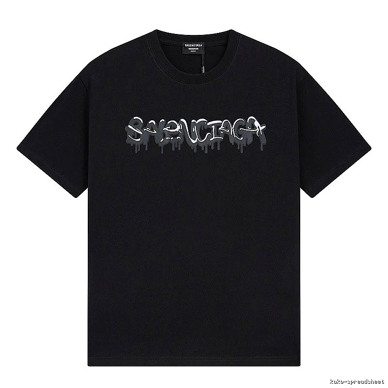 Balenciaga graffiti-style black T-shirt