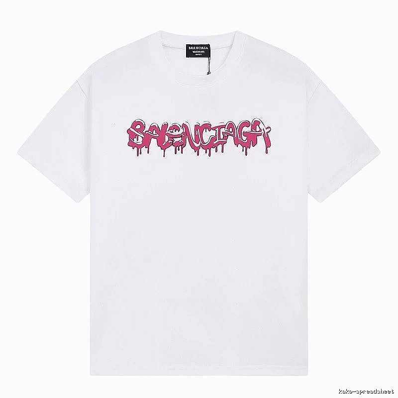 Balenciaga graffiti-style white T-shirt