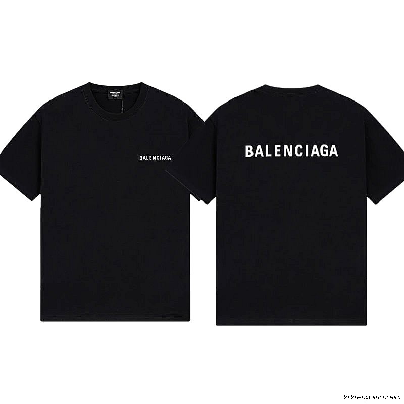 Balenciaga Letter Print Minimalist Style Black T-shirt