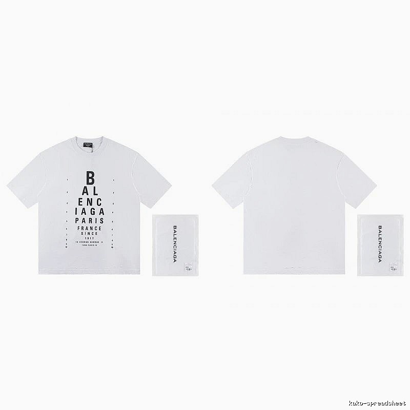 Balenciaga Letter Print Street Style White T-Shirt