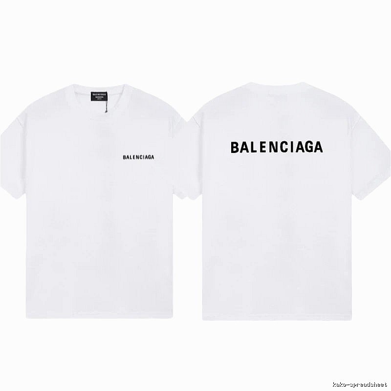 Balenciaga Letter Print Street Style White T-Shirt
